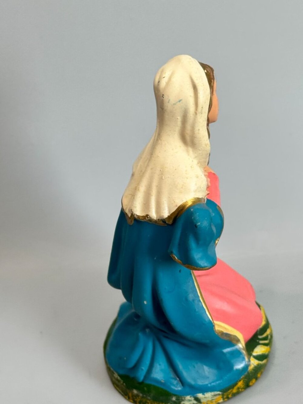 Vintage Italy Paper Mache Holy Family Nativity Mary Joseph Baby Jesus 8" Scale - Picture 11 of 16